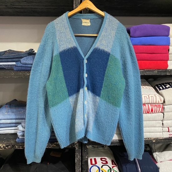 60-70's Campus acrylic x mohair knit cardigan - VINTAGE CLOTHES