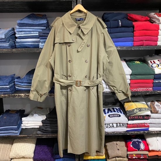 80-90's Ralph Lauren cotton trench coat - VINTAGE CLOTHES 