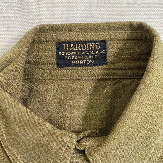 20-30's Harding Uniform & Regalia Co. wool shirt with gussets and ...