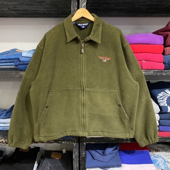 90's Polo Sport fleece jacket made in USA - VINTAGE CLOTHES