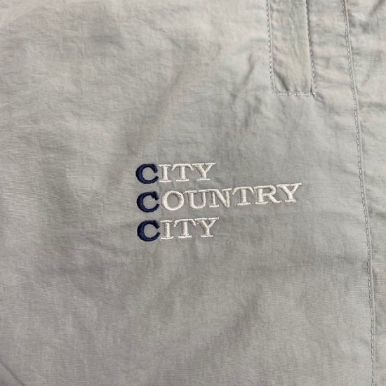 CITY COUNTRY CITY EMBROIDERED LOGO SWITCHING NYLON PADDED PANTS - VINTAGE  CLOTHES & ANTIQUES 