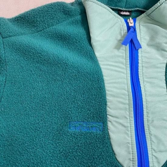 USA製 90s WOOLRICH Half-Zip Fleece Jacket 黒茶 XL ウール