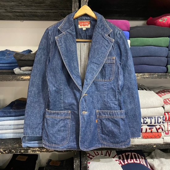 70's Levi's 70662 denim single breasted jacket - VINTAGE CLOTHES ...