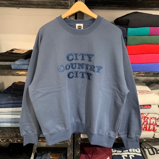 CITY COUNTRY CITY APPLIQUE LOGO COTTON SWEAT SHIRT 40％ off - VINTAGE  CLOTHES & ANTIQUES 