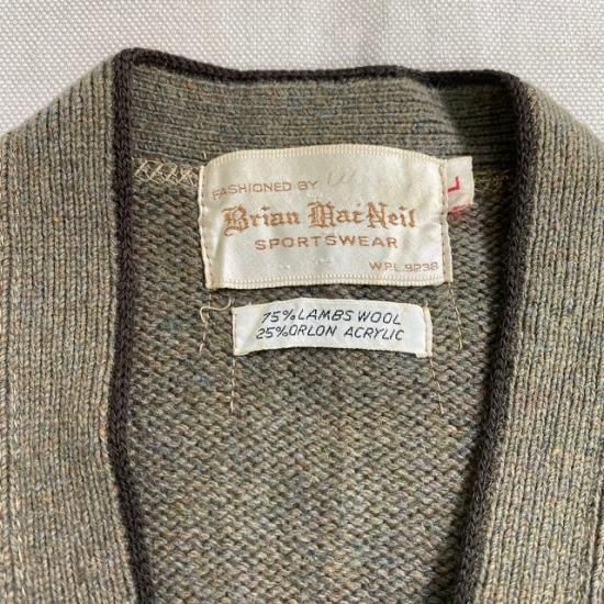 60-70's Brian MacNeil knit cardigan - VINTAGE CLOTHES 60-70's Brian MacNeil knit cardigan - VINTAGE CLOTHES