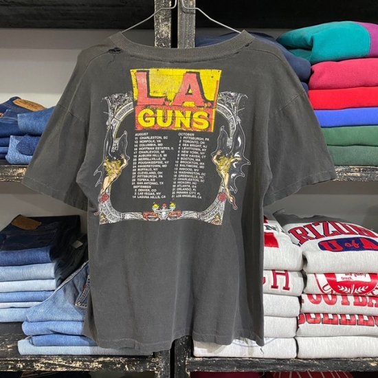 91 L.A. Guns tour t shirt - VINTAGE CLOTHES & ANTIQUES 