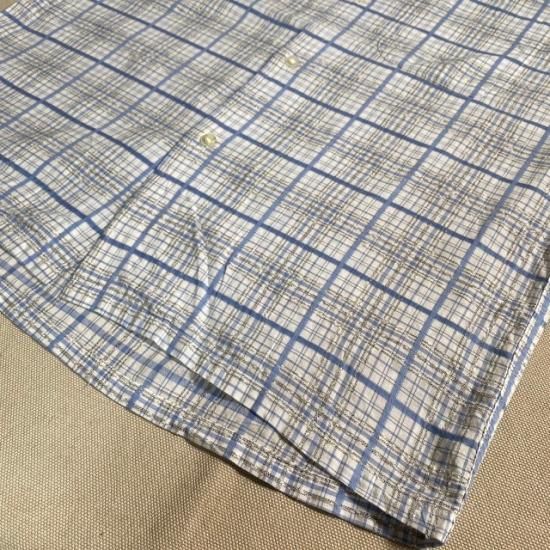 50-60's Lanier cotton woven patterned loop s/s shirt