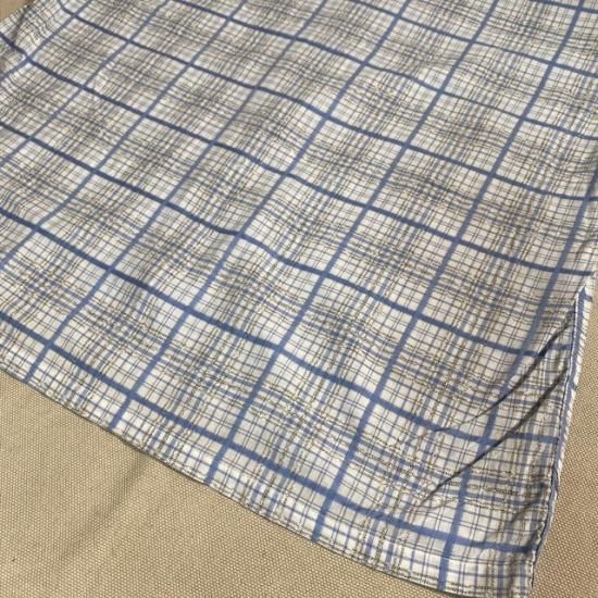 50-60's Lanier cotton woven patterned loop s/s shirt