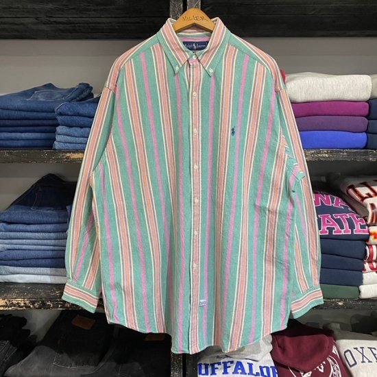 90's Ralph Lauren oxford stripe button down The Big Shirt