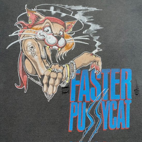 87-'88 Faster Pussycat tour t shirt made in USA - VINTAGE CLOTHES