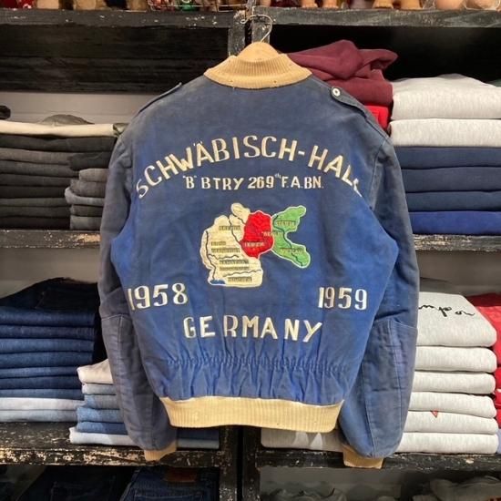 ［専用］vintage Souvenir Jacket & セットアップ A.PRESSE VINTAGE US NAVY SOUVENIR VELOUR JACLET [BLACK