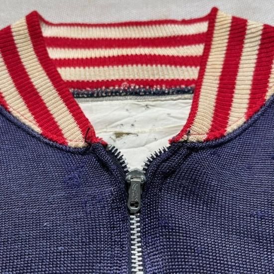 50's unknown brand half zip cut and sewn - VINTAGE CLOTHES