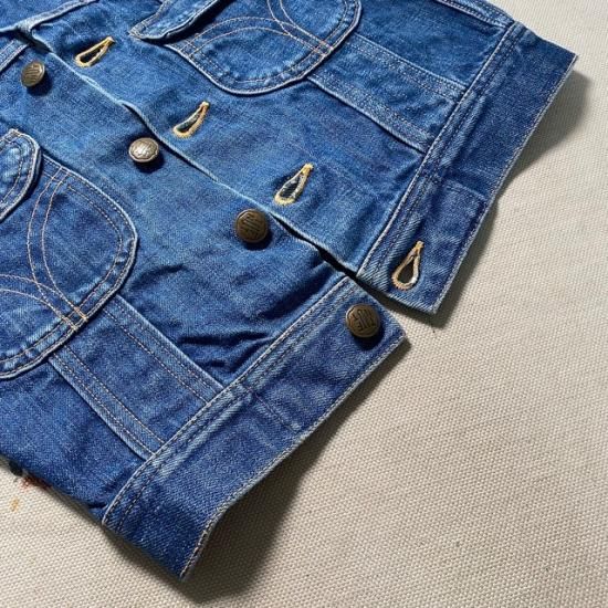 50's Tuf-Nut boy's denim jacket with patches and buckle back