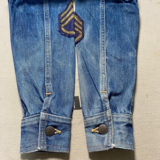 TUFNUT 50s デニムシャツ マチ付き ダイアゴナル スナップ 50's Tuf-Nut boy's denim jacket with patches and buckle back