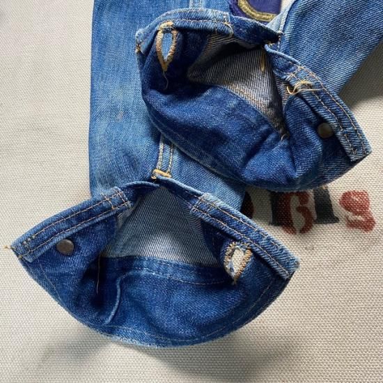 50's Tuf-Nut boy's denim jacket with patches and buckle back