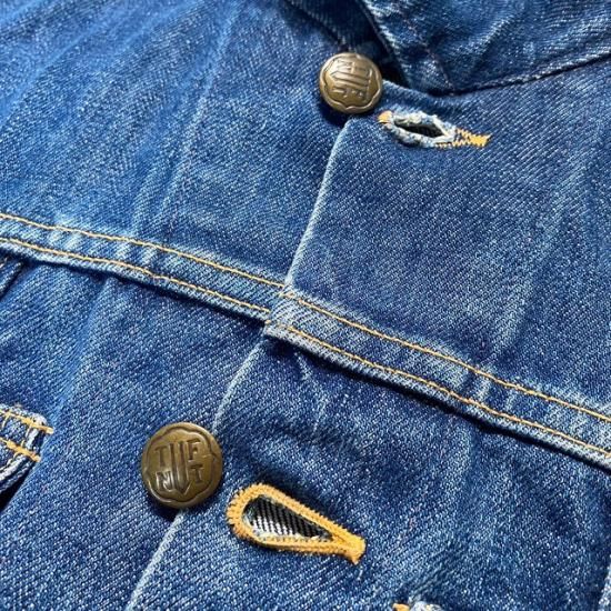 50's Tuf-Nut boy's denim jacket with patches and buckle back