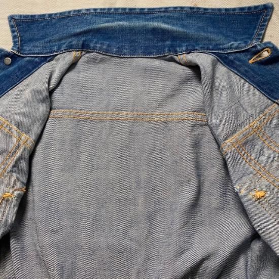 50's Tuf-Nut boy's denim jacket with patches and buckle back