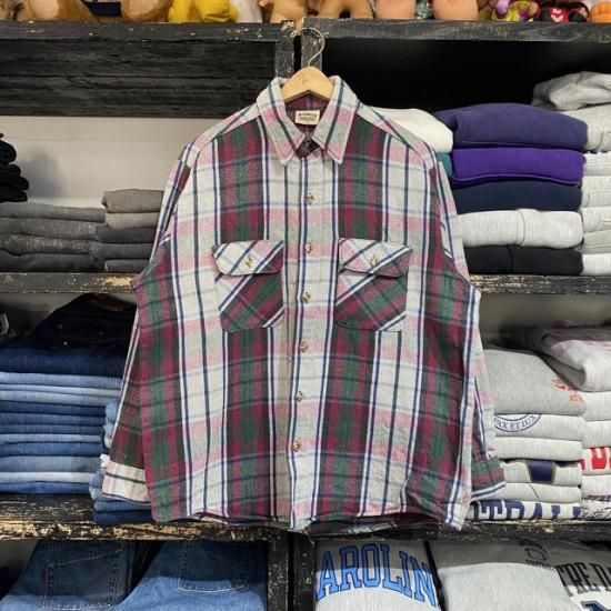 90s FIVE BROTHER flannel check shirt | What'z up