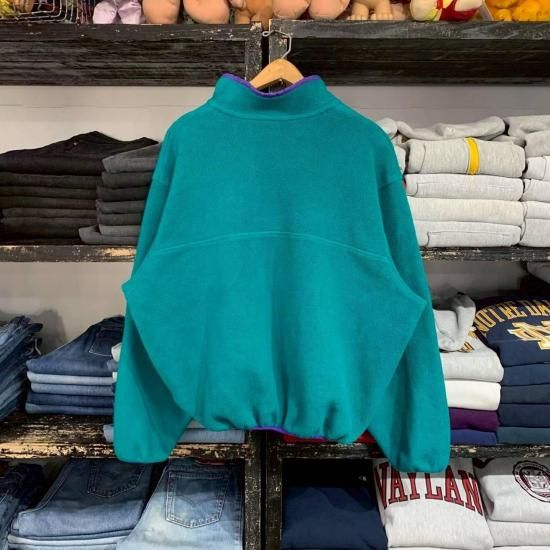 80-90's L.L.Bean half snap fleece pullover made in USA - VINTAGE