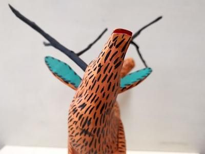 ウッドカーヴィング オアハカの動物 木彫り人形 - メキシコ雑貨