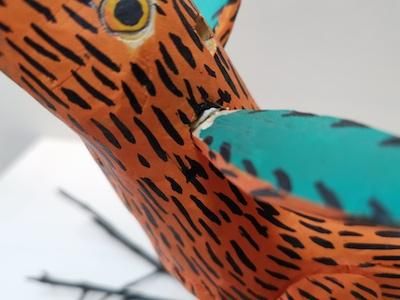 ウッドカーヴィング オアハカの動物 木彫り人形 - メキシコ雑貨
