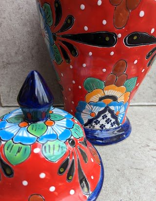 タラベラ 陶器 壺 花器 インテリア 高壺 -メキシコ雑貨とメキシコの民芸店 トンボラ 通販 フォークアート ビンテージ