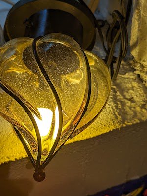 トラケパケ ランプシェード 吹きガラス スパニッシュ 照明- メキシコ 