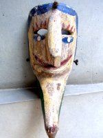ウッドマスク 木製の仮面 民芸品 [グリンゴ  オアハカ]  ビンテージ
																													