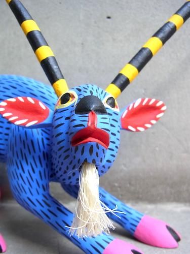 メキシコ オアハカ ウッドカービング 木彫り 民芸 フォークアート 悪魔（オアハカの木彫り）- LABRAVA [メキシコ 民芸 フォーク