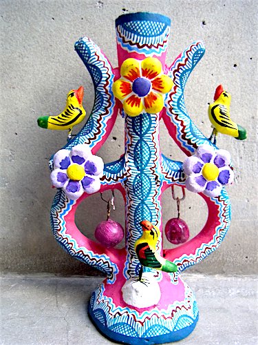 生命の樹 陶芸 ツリーオブライフ マタモロス- - メキシコ 民芸品 