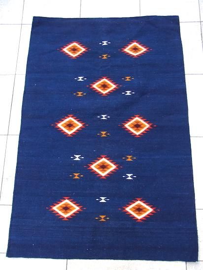 メキシカンラグ 赦す ・ビッグダイヤモンドデザイン/Mexican Rug