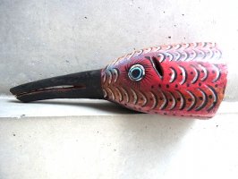 ウッドマスク 木製の仮面  [コリブリ]  フォークアート
																													