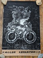 レニャテーロス工房 版画ポスター アート [バイクに乗るマヤの神] チアパス
																													
