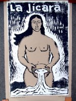 レニャテーロス工房 版画ポスター アート [水を汲む女性] チアパス
																													