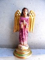 ミチョアカン 木彫り人形  [祈る天使] 
																													