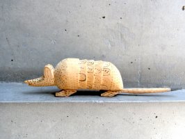 ウッドカービング 木彫り アラソラ  [アルマジロ] ビンテージ
																													