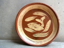 カスエラ 土皿 陶皿  [記念品 ノベルティ 魚] デッドストック