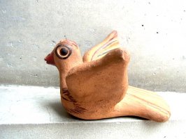 メテペック 陶芸  素焼き 土人形 [ハト]  ビンテージ
																													