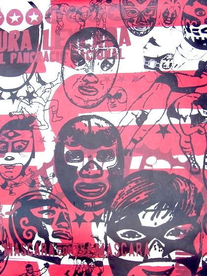 ルチャリブレ ポスター | コラージュデザイン - メキシコ雑貨と