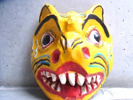 ウッドマスク 木製の仮面  [ジャガー] ビンテージ
																													