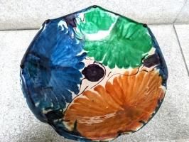 ヴィンテージ メキシコ 民藝 民芸品 手描き イラスト 陶器 花瓶 壺 ヴィンテージ メキシコ 民藝 民芸品 手描き イラスト 陶器 花瓶