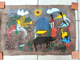ゲレーロ アマテ 絵画  [鳥獣と狩り] ビンテージ
																													