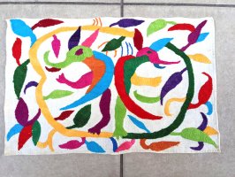 オトミ刺繍 ファブリック [ドス・ラトネス ]  ビンテージ
																													