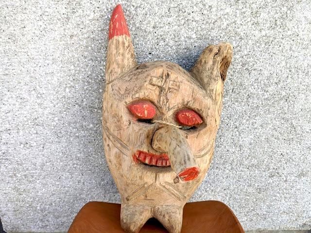 ウッドマスク 仮面 ダンス オアハカ-メキシコ 民芸品 日用品