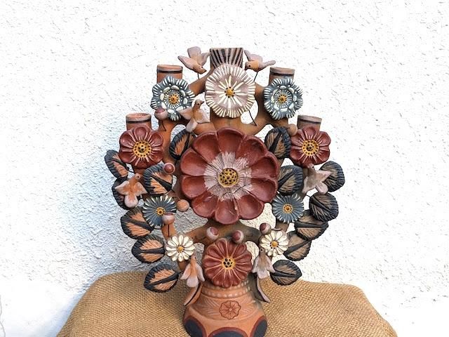 ツリーオブライフ 生命の樹 陶芸品 キャンドルホルダー