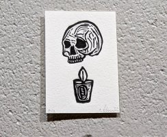 Cesar Chavez セサル・チャベス-Sin Titulo(Calavera y vela) / No Title(Skull&Candle)/「無題（骸骨とロウソク)」
																													