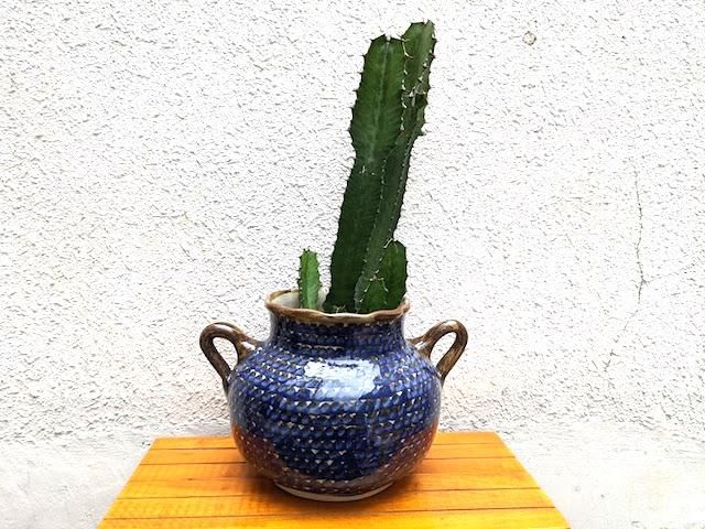 ⌘ メキシコ　壺　陶器　置物 ⌘ インテリア　トナラ　花瓶　青　民芸品 ⌘ メキシコ 壺 陶器 置物 ⌘ インテリア トナラ 花瓶 青 民芸品