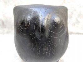 トナラ黒陶 [フクロウ 11cm]  スーベニール
																													