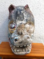 ウッドマスク 木製の仮面  ゲレーロ  [オセロット 大山猫] ビンテージ
																													