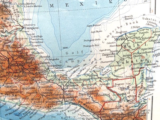 地図 ポスター インテリア マップ- メキシコ雑貨とメキシコの民芸店 